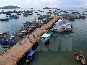 Boats dock at An Thoi port in Phu Quoc island (Photo: VNA)